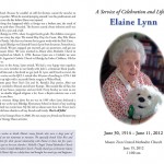 Lynn Funeral Program