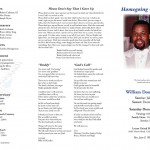 William King Funeral Program